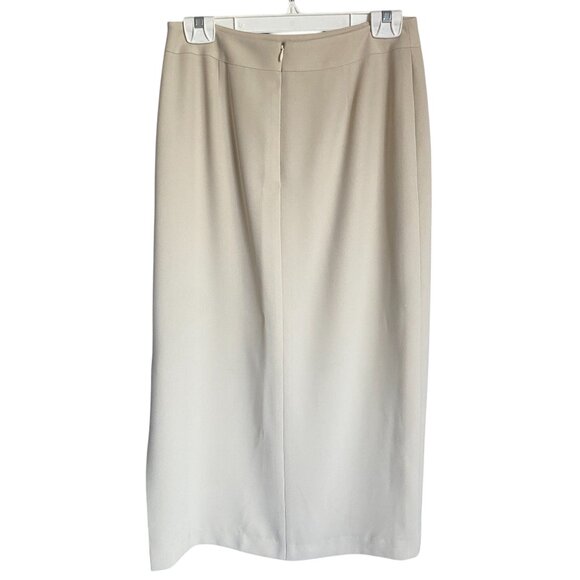 Vintage D'Oraz Beige Minimalist Pencil Midi Skirt 10 - Picture 2 of 5